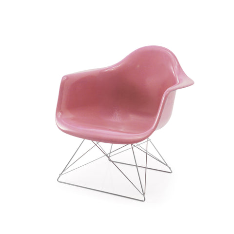 Pink Shell Armchair w/ Low Rod Base