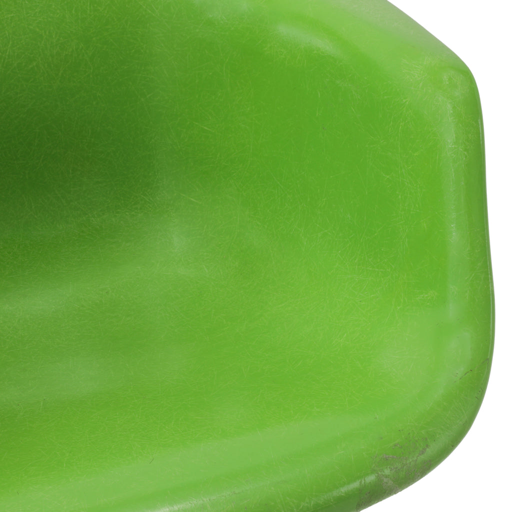 Apple Green Shell Armchair w/ Rolling Base