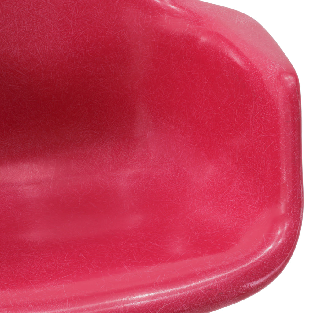 Magenta Shell Armchair w/ Rolling Base