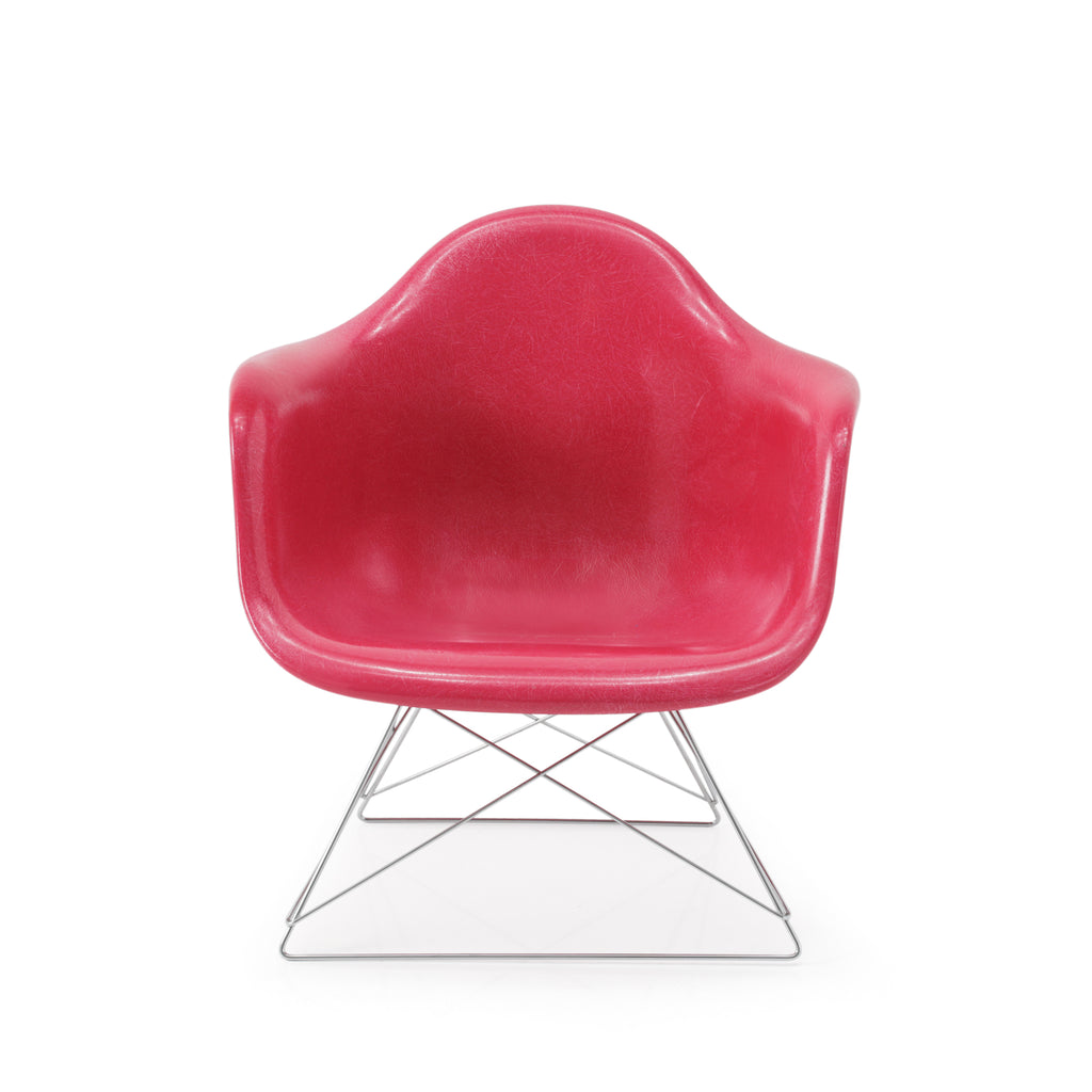 Magenta Shell Armchair w/ Low Rod Base