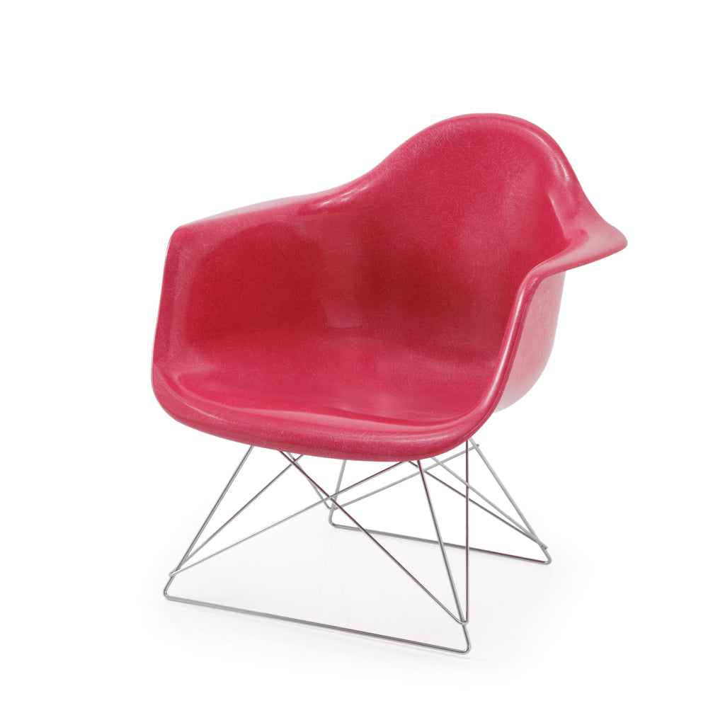 Magenta Shell Armchair w/ Low Rod Base