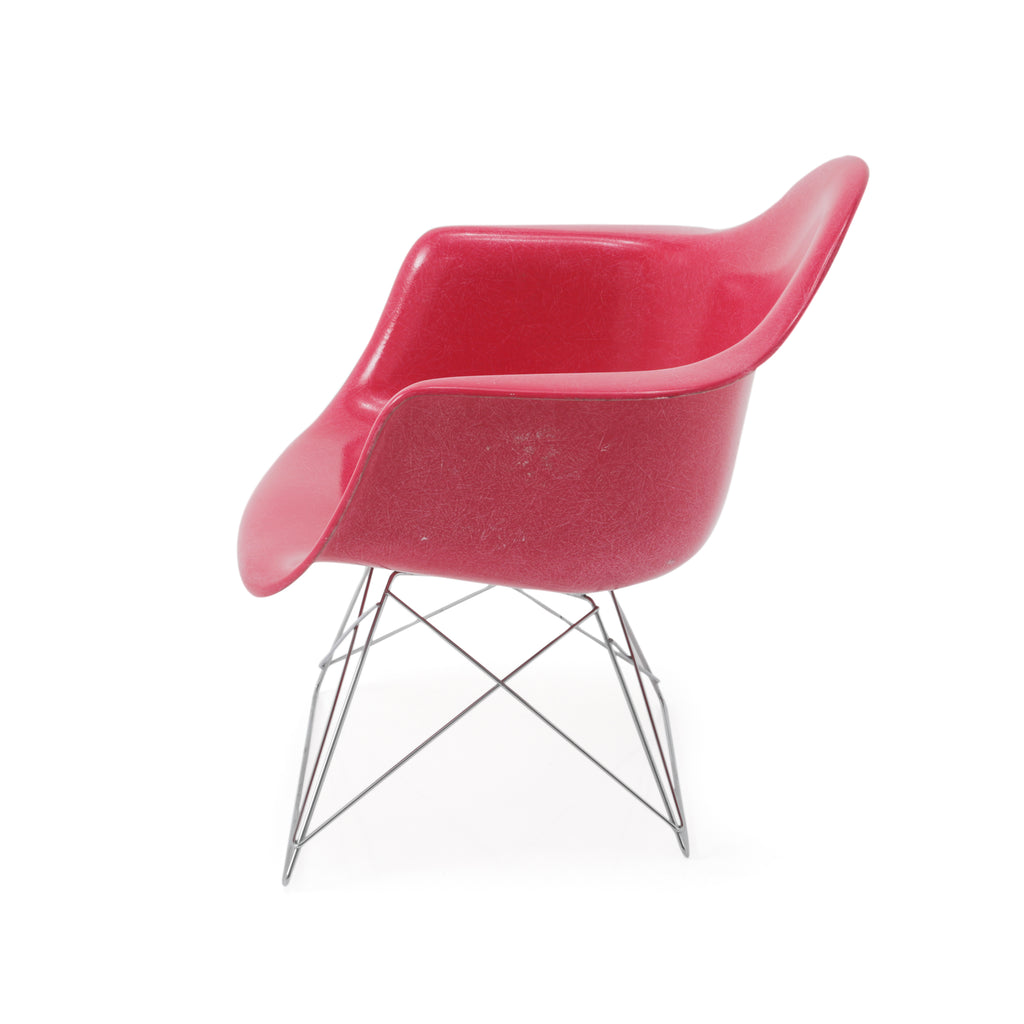 Magenta Shell Armchair w/ Low Rod Base