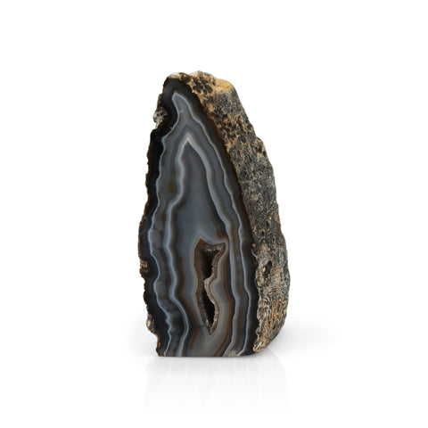 Dark Grey Blue Geode Paperweight (A+D)