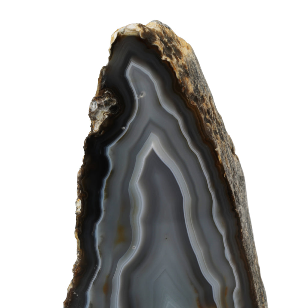 Dark Grey Blue Geode Paperweight (A+D)