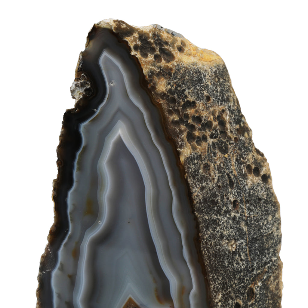 Dark Grey Blue Geode Paperweight (A+D)