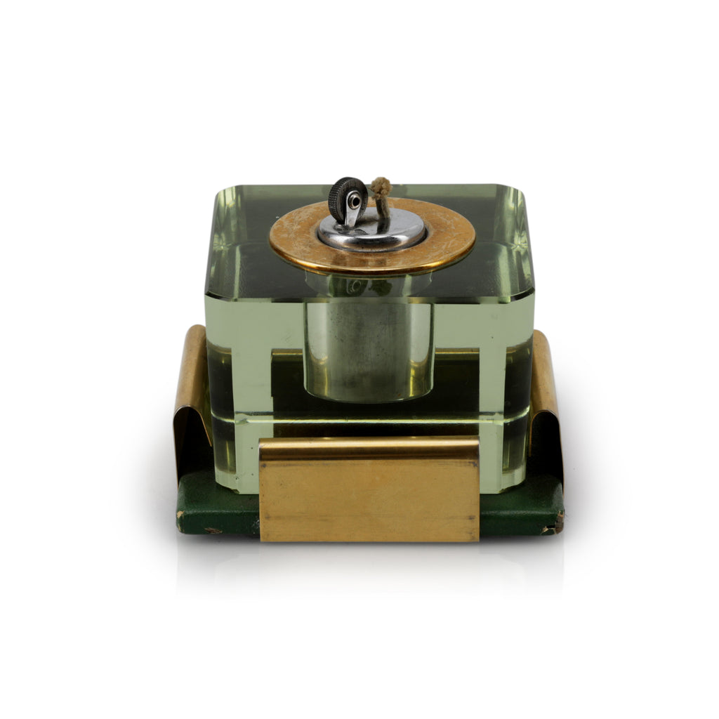 Green / Brass Cube Lighter