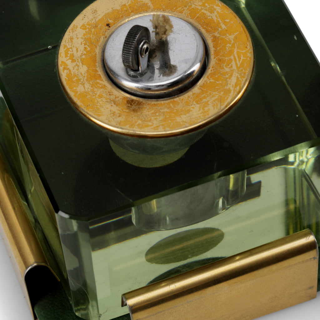 Green / Brass Cube Lighter