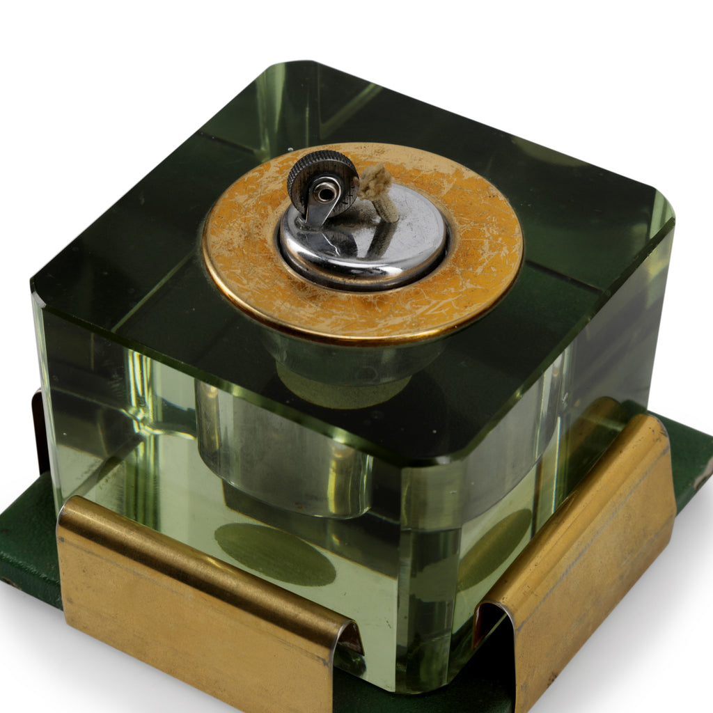 Green / Brass Cube Lighter