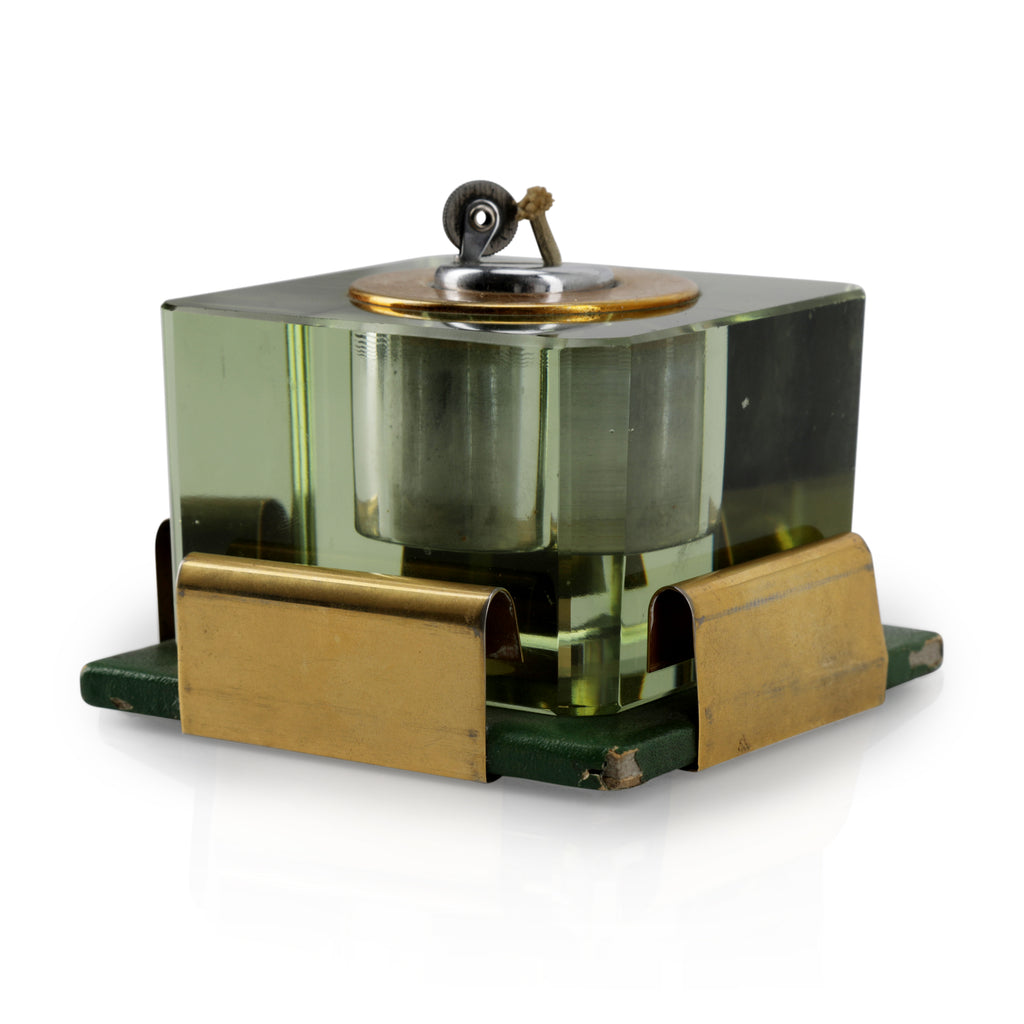 Green / Brass Cube Lighter