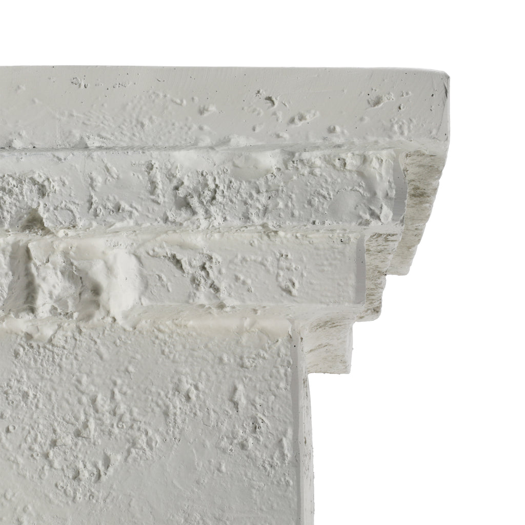 White Textured Rectangular Column