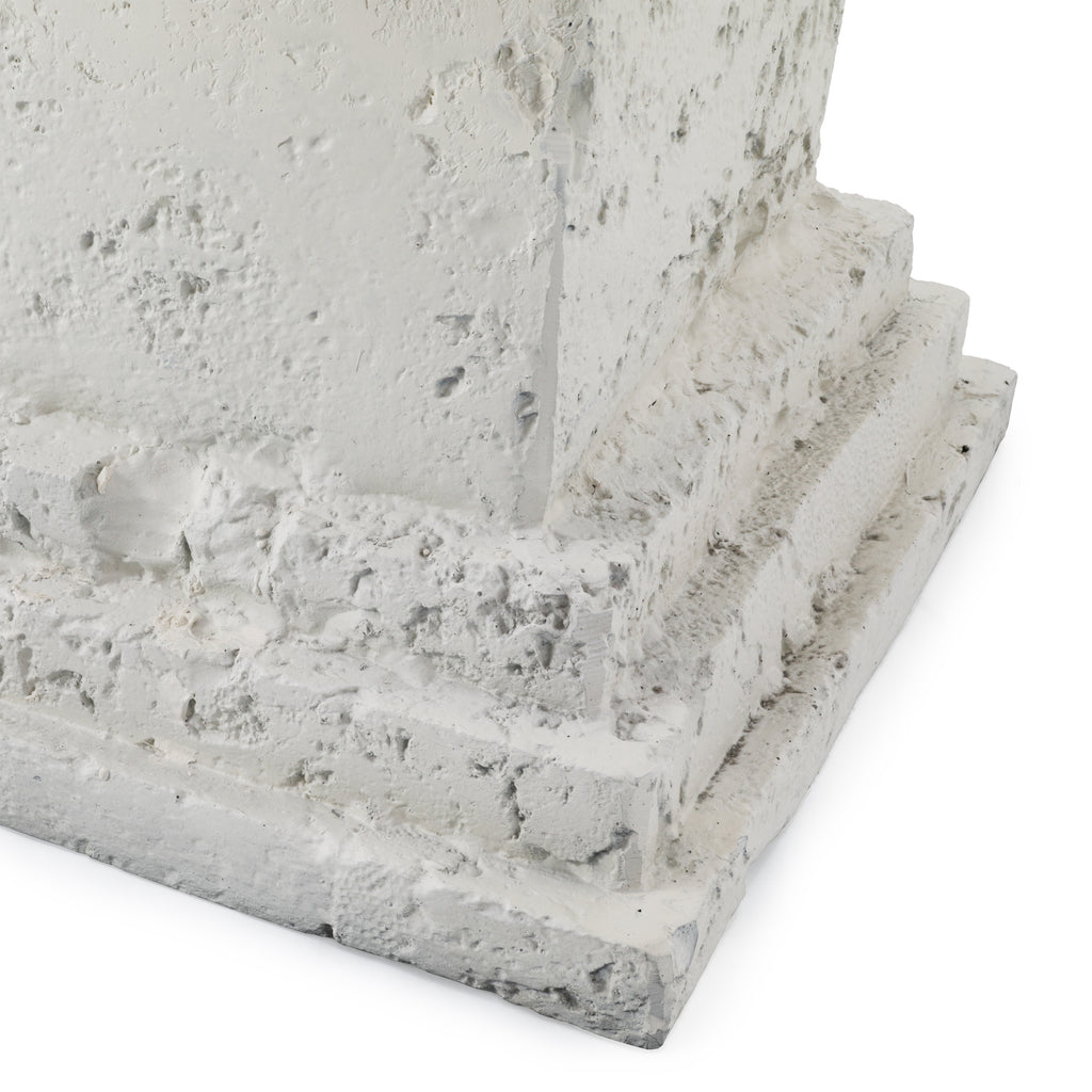 White Textured Rectangular Column