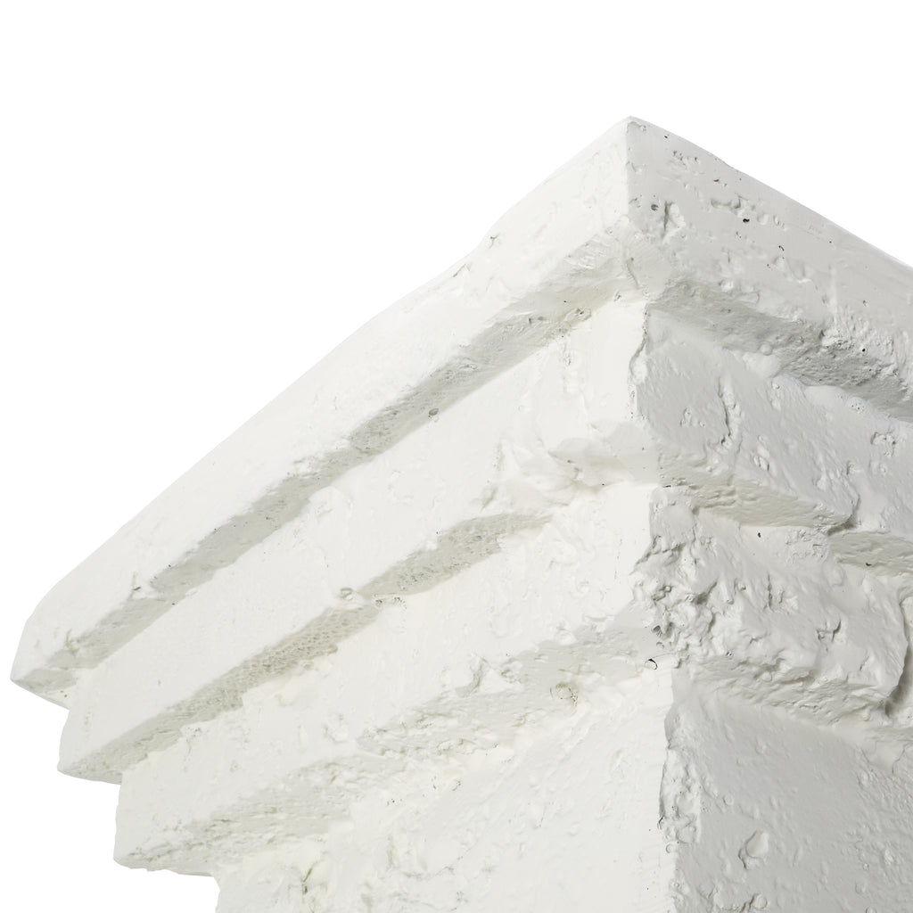 White Textured Rectangular Column