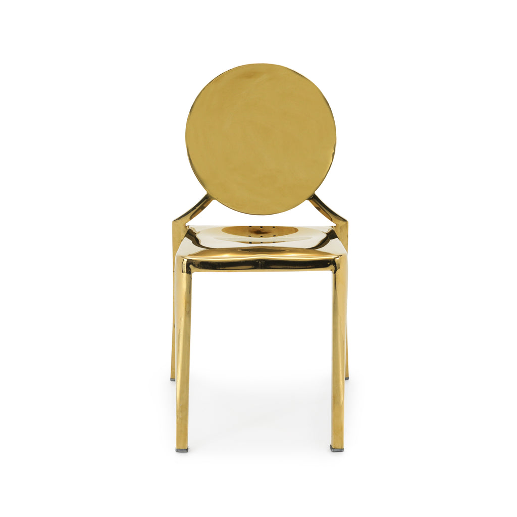 Gold Oval Back Dining Chair