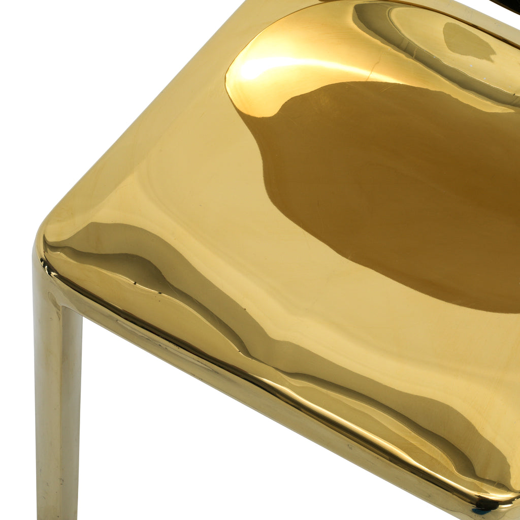 Gold Oval Back Dining Chair