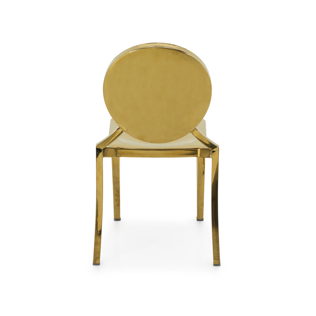 Gold Oval Back Dining Chair