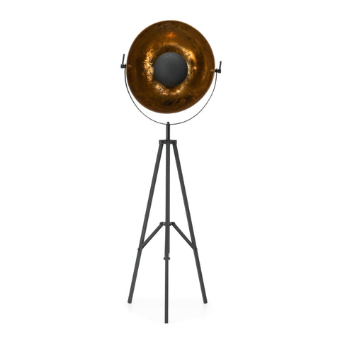 Black and Gold Tripod Floor Lamp