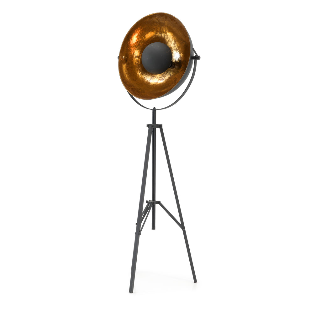 Black and Gold Tripod Floor Lamp