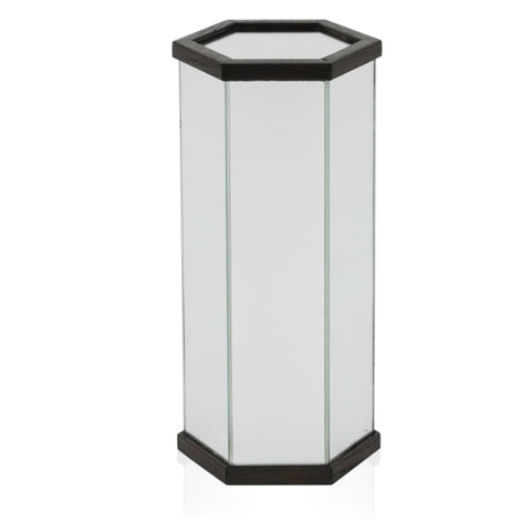 Mirrored Hexagon Pedestal - Tall