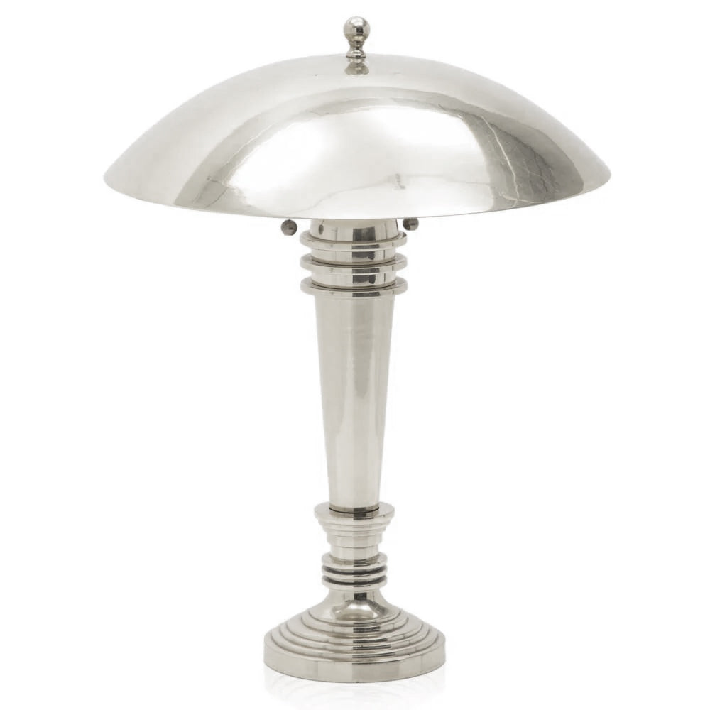 Silver Art Deco Mushroom Lamp