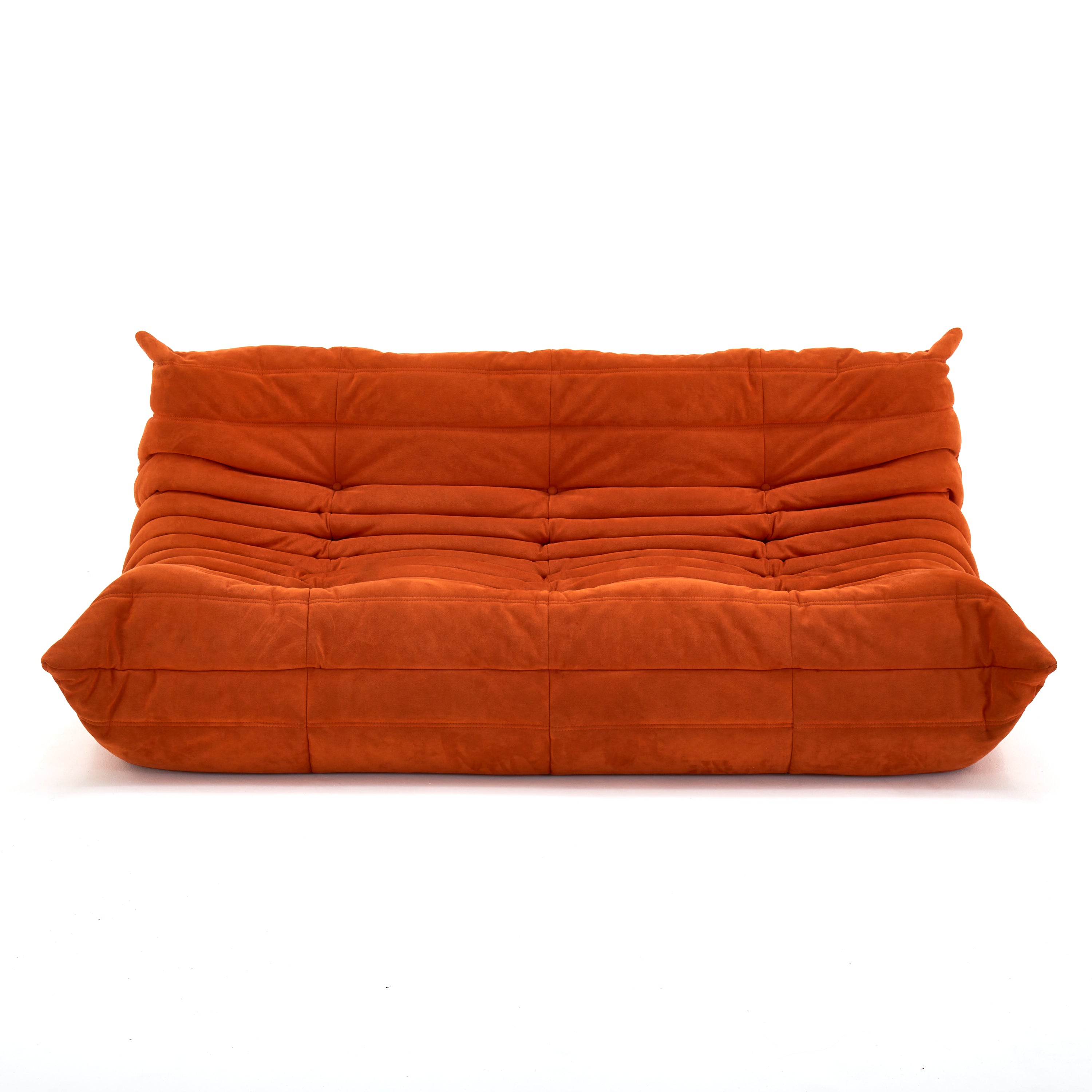 Vintage 3-seater sofa Togo for Ligne Roset in chocolate brown leather 1970