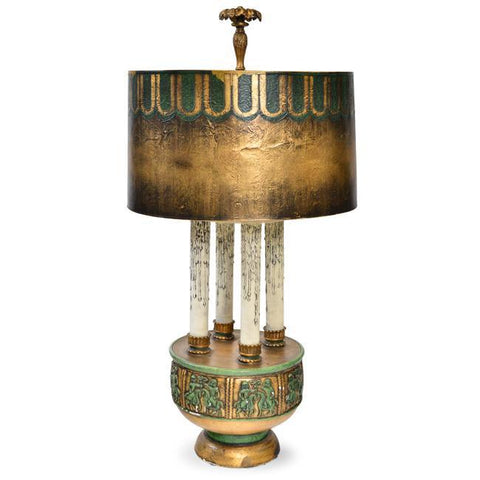 Gold and Green Vintage Table Lamp