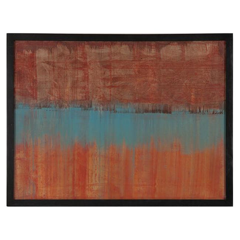 0416 (A+D) Acrylic Red Blue Orange (25" W x 19" H)