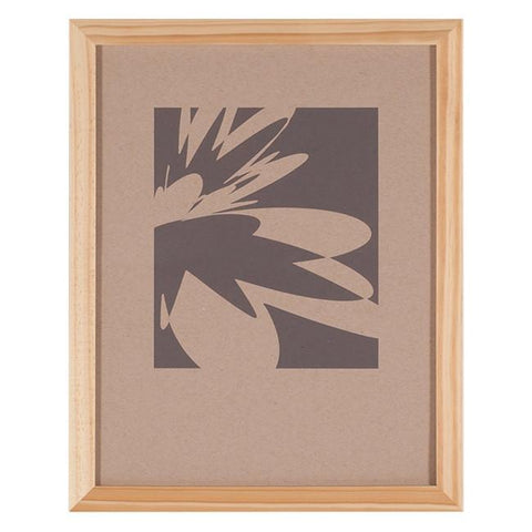 0370 (A+D) Gray Flower A (12.5" x 15.5")