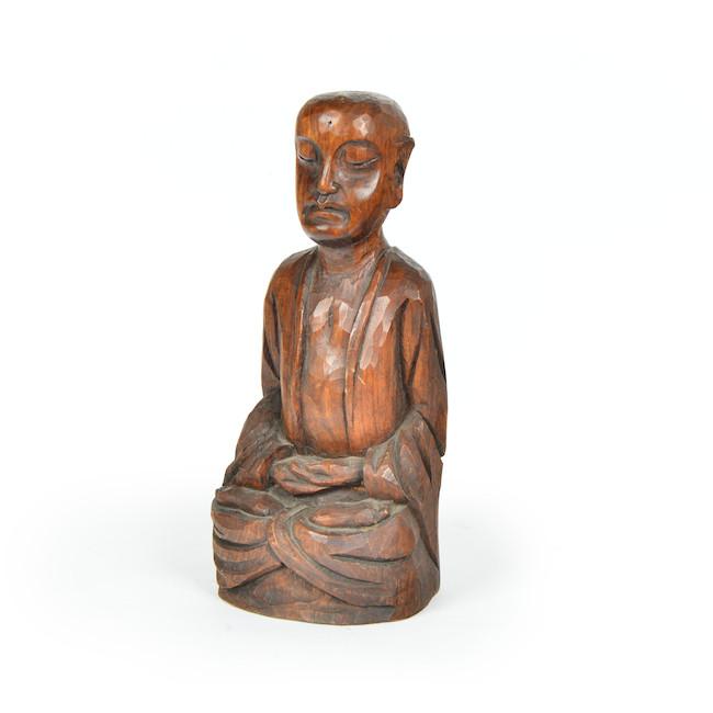 Brown Wooden Deity Statue