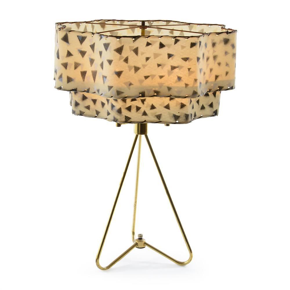 Gold Tripod Lamp with Shade