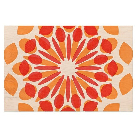 0557 (A+D) Cauliflower Red Orange (36" x 24")