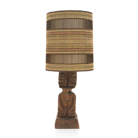 Carved Wood Table Lamp