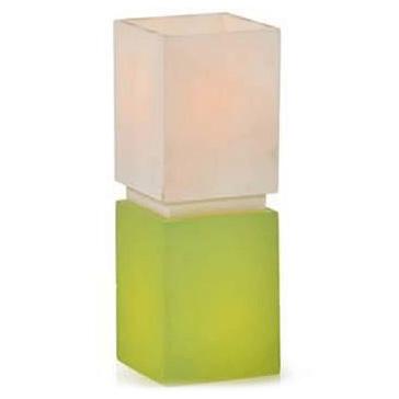 White Green Square Table Light