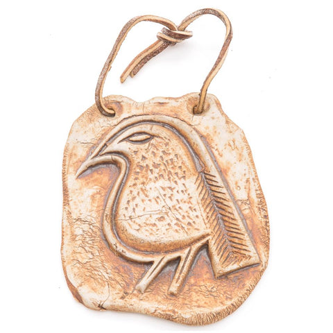 Tan Ceramic Bird Plaque (A+D)