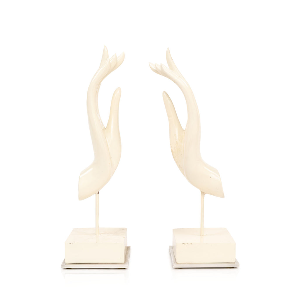 Off-White Gestured Hand Tabletop Sculpture