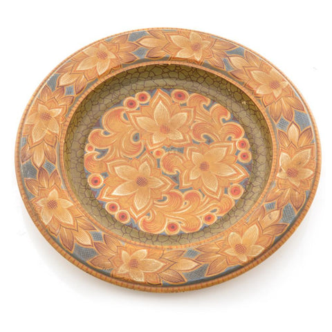 Orange Floral Charger Plate (A+D)