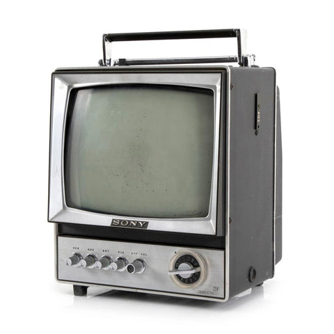 Vintage JC Penny Portable COLOR TV Television Flat Glass CRT Video Games  RETRO