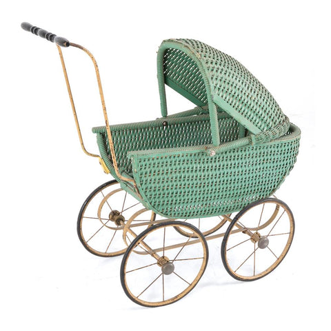 Vintage Green Baby Carriage