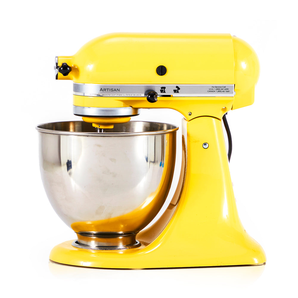 Sold at Auction: A Kitchen Aid Stand Mixer, Yellow with Two Bowl