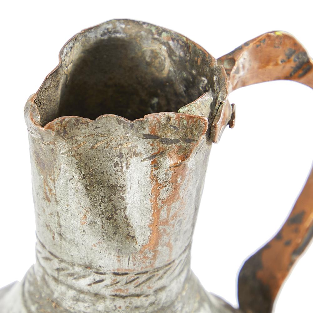 Silver Metal Antique Jug (A+D)