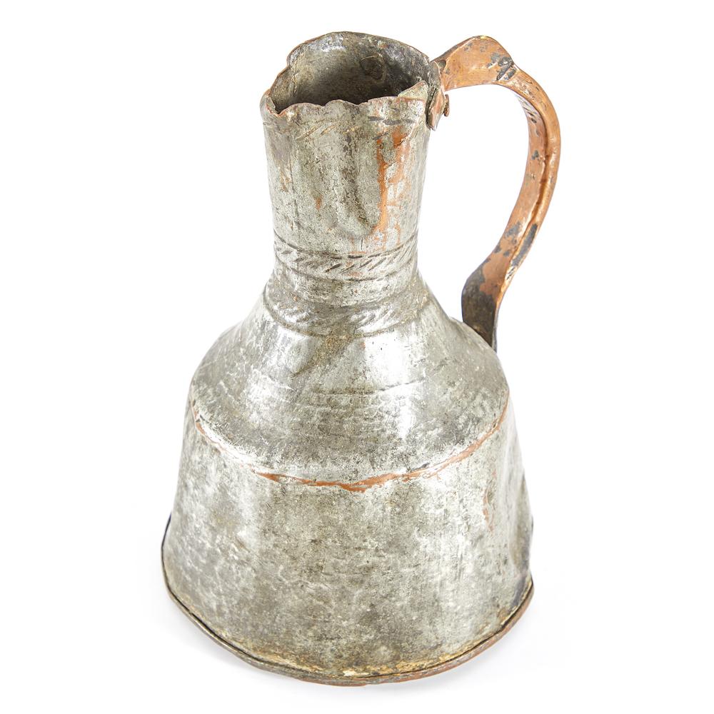 Silver Metal Antique Jug (A+D)