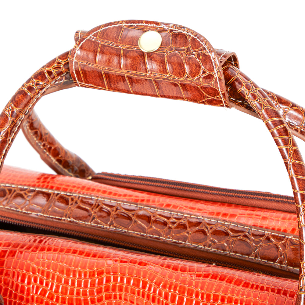 Buy Hirooms Women retro design shoulder bag crocodile leather large  capacity bucket handbag, Green, Large at Amazon.in