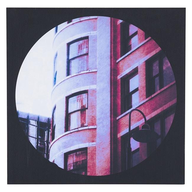 0391 (A+D) City Circle Pink Building (12" x 12")