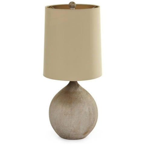 Textured Beige Teardrop Lamp